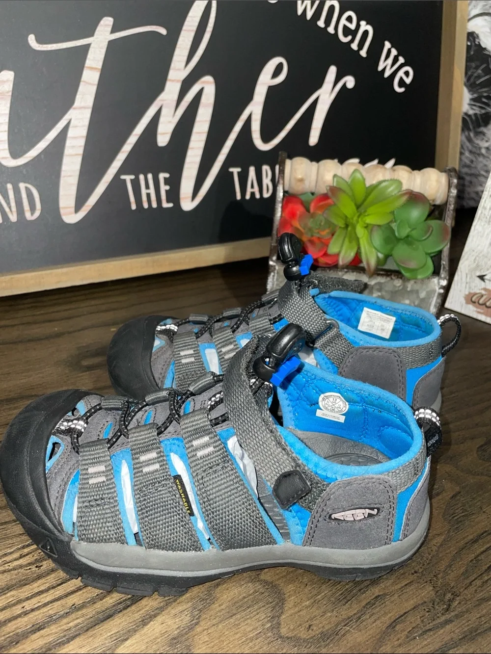 Keen Kids Toddler Boys Gray & Blue Closed-Toe Newport H2 Active Sandals Size 13